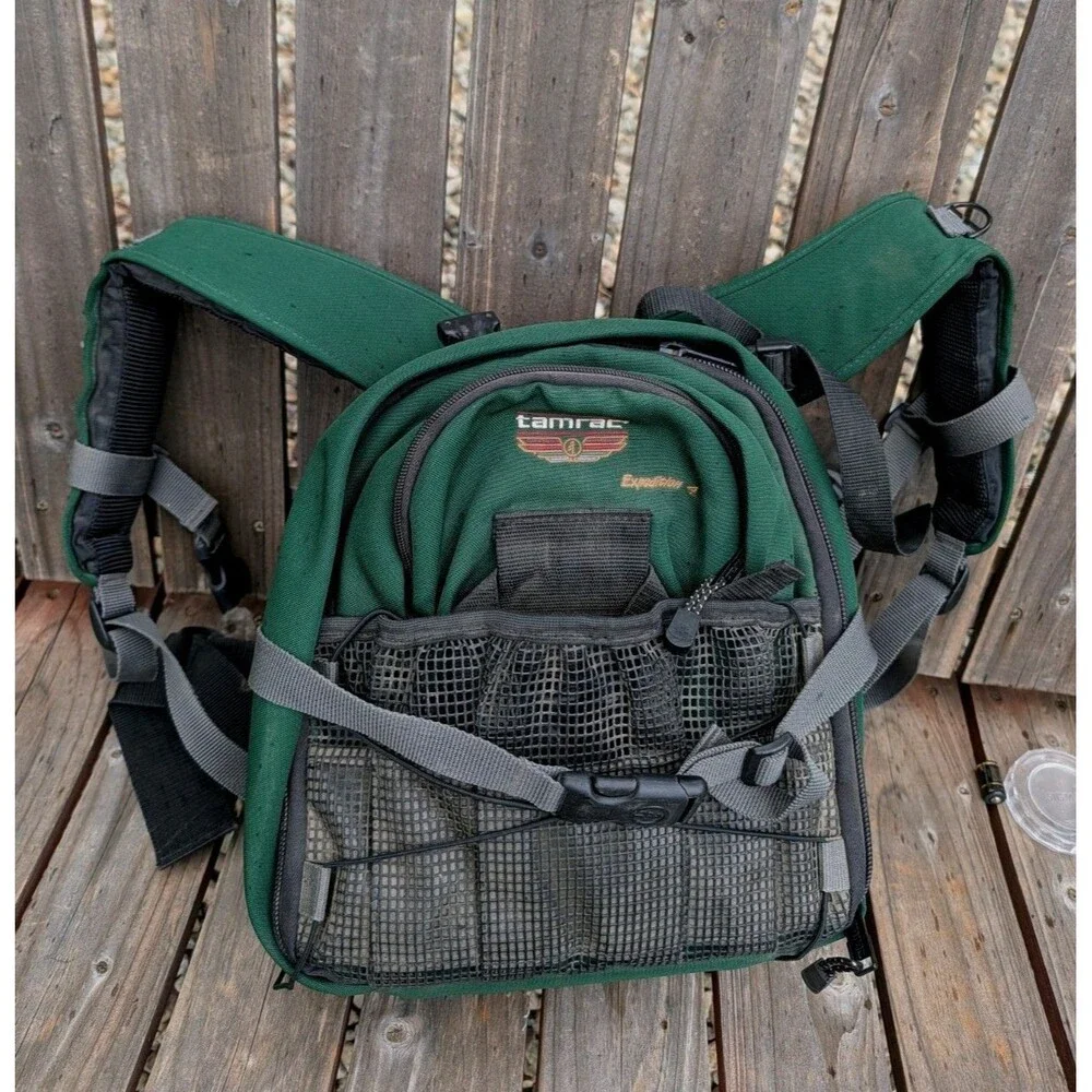 Tamrac Expedition 4 Camera Backpack DSLR Bag Green Padded Adjustable Dividers